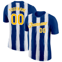 Load image into Gallery viewer, Custom US Navy Blue Gold-White 3D Esports Performance T-Shirt
