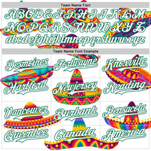 Load image into Gallery viewer, Custom White Kelly Green 3D Mexican Festival Sombrero Cinco de Mayo Authentic Baseball Jersey
