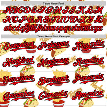 Load image into Gallery viewer, Custom White Fire Red-Black 3D Mexican Festival Taco Cinco de Mayo Authentic Baseball Jersey
