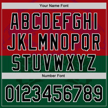 Load image into Gallery viewer, Custom Cardinal Black-Kelly Green 3D Mexico Authentic Baseball Jersey
