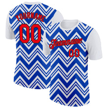 Load image into Gallery viewer, Custom White Fire Red Thunder Blue-Black 3D Esports Performance T-Shirt
