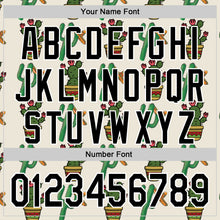 Load image into Gallery viewer, Custom Cream Black-White 3D Mexican Cactus Authentic Baseball Jersey
