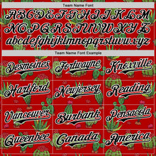 Load image into Gallery viewer, Custom Red Black-White 3D Mexican Cactus Authentic Baseball Jersey
