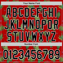 Load image into Gallery viewer, Custom Red Black-White 3D Mexican Cactus Authentic Baseball Jersey
