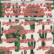 Load image into Gallery viewer, Custom Cream Red-White 3D Mexican Cactus Authentic Baseball Jersey
