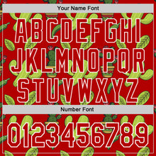 Load image into Gallery viewer, Custom Red White 3D Mexican Cactus Authentic Baseball Jersey
