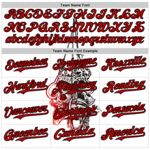 Load image into Gallery viewer, Custom White Red-Black 3D Skull Authentic Baseball Jersey
