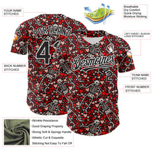Load image into Gallery viewer, Custom Black White 3D Skeleton And Heart Authentic Baseball Jersey

