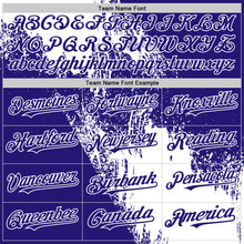 Load image into Gallery viewer, Custom White Dark Purple 3D Pattern Design Abstract Brush Stroke Authentic Baseball Jersey
