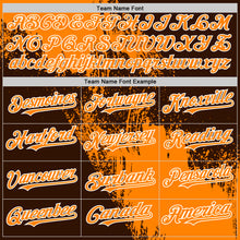 Load image into Gallery viewer, Custom Bay Orange Brown-White 3D Pattern Design Abstract Brush Stroke Authentic Baseball Jersey
