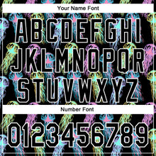 Load image into Gallery viewer, Custom Black White 3D Pattern Design Rave Psychedelic Jellyfish Authentic Baseball Jersey
