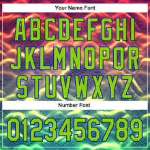 Load image into Gallery viewer, Custom Black Neon Green-Royal 3D Pattern Design Rave Psychedelic Tiny Spot Authentic Baseball Jersey
