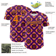 Load image into Gallery viewer, Custom Purple Bay Orange-Dark Purple 3D Pattern Design Rave Psychedelic Flower Authentic Baseball Jersey
