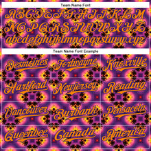 Load image into Gallery viewer, Custom Purple Bay Orange-Dark Purple 3D Pattern Design Rave Psychedelic Flower Authentic Baseball Jersey
