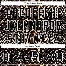 Load image into Gallery viewer, Custom Black White 3D Pattern Design Rave Psychedelic Snakeskin Authentic Baseball Jersey
