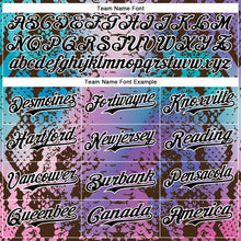 Load image into Gallery viewer, Custom Pink Black-White 3D Pattern Design Rave Psychedelic Snakeskin Authentic Baseball Jersey
