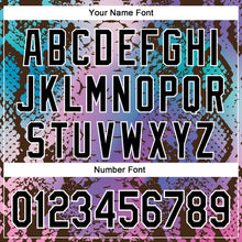 Load image into Gallery viewer, Custom Pink Black-White 3D Pattern Design Rave Psychedelic Snakeskin Authentic Baseball Jersey
