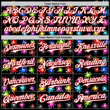 Load image into Gallery viewer, Custom Black White-Red 3D Pattern Design Splash Authentic Baseball Jersey
