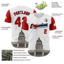 Load image into Gallery viewer, Custom White Red Black-Cuban Flag 3D Cuba Havana Authentic Baseball Jersey
