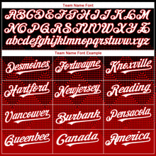 Load image into Gallery viewer, Custom Black White-Red 3D Gradient Square Shape Authentic Baseball Jersey
