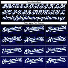 Load image into Gallery viewer, Custom Black White-Royal 3D Gradient Square Shape Authentic Baseball Jersey
