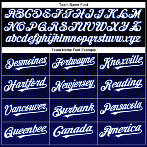 Custom Black White-Royal 3D Gradient Square Shape Authentic Baseball Jersey