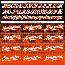 Load image into Gallery viewer, Custom Black White-Orange 3D Gradient Square Shape Authentic Baseball Jersey
