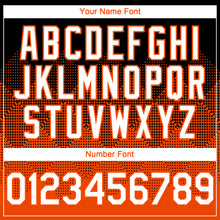 Load image into Gallery viewer, Custom Black White-Orange 3D Gradient Square Shape Authentic Baseball Jersey
