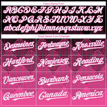 Load image into Gallery viewer, Custom Black White-Pink 3D Gradient Square Shape Authentic Baseball Jersey
