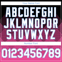 Load image into Gallery viewer, Custom Black White Pink-Light Blue 3D Gradient Square Shape Authentic Baseball Jersey
