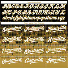 Load image into Gallery viewer, Custom Black White-Old Gold 3D Gradient Square Shape Authentic Baseball Jersey
