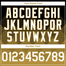 Load image into Gallery viewer, Custom Black White-Old Gold 3D Gradient Square Shape Authentic Baseball Jersey
