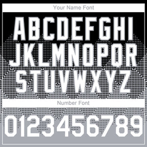 Custom Black White-Gray 3D Gradient Square Shape Authentic Baseball Jersey
