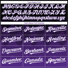Load image into Gallery viewer, Custom Black White-Purple 3D Gradient Square Shape Authentic Baseball Jersey
