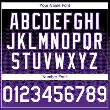 Load image into Gallery viewer, Custom Black White-Purple 3D Gradient Square Shape Authentic Baseball Jersey
