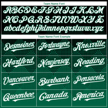 Load image into Gallery viewer, Custom Black White-Kelly Green 3D Gradient Square Shape Authentic Baseball Jersey
