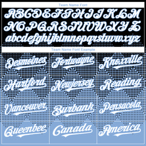 Custom Black White-Light Blue 3D Gradient Square Shape Authentic Baseball Jersey