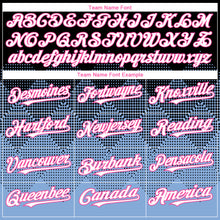 Load image into Gallery viewer, Custom Black White Light Blue-Pink 3D Gradient Square Shape Authentic Baseball Jersey
