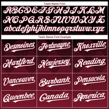 Load image into Gallery viewer, Custom Black White-Crimson 3D Gradient Square Shape Authentic Baseball Jersey
