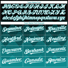 Load image into Gallery viewer, Custom Black White-Teal 3D Gradient Square Shape Authentic Baseball Jersey
