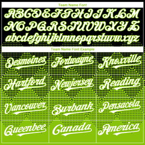 Custom Black White-Neon Green 3D Gradient Square Shape Authentic Baseball Jersey