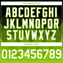 Load image into Gallery viewer, Custom Black White-Neon Green 3D Gradient Square Shape Authentic Baseball Jersey
