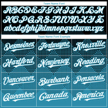 Load image into Gallery viewer, Custom Black White-Panther Blue 3D Gradient Square Shape Authentic Baseball Jersey
