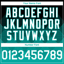 Load image into Gallery viewer, Custom Black White-Aqua 3D Gradient Square Shape Authentic Baseball Jersey
