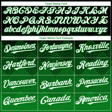 Load image into Gallery viewer, Custom Black White-Grass Green 3D Gradient Square Shape Authentic Baseball Jersey
