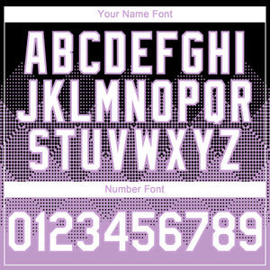 Custom Black Light Purple 3D Gradient Square Shape Authentic Baseball Jersey