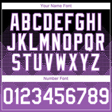 Load image into Gallery viewer, Custom Black White-Medium Purple 3D Gradient Square Shape Authentic Baseball Jersey
