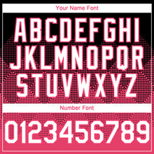 Load image into Gallery viewer, Custom Black White-Neon Pink 3D Gradient Square Shape Authentic Baseball Jersey
