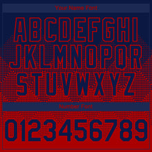 Load image into Gallery viewer, Custom Navy Red 3D Gradient Square Shape Authentic Baseball Jersey

