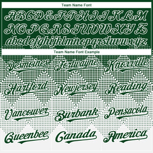 Custom Green White 3D Gradient Square Shape Authentic Baseball Jersey